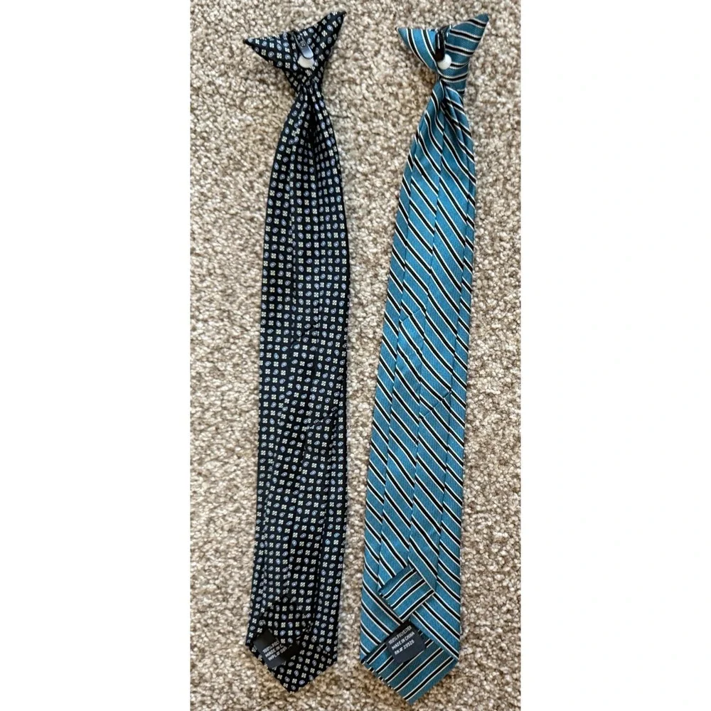 Clip-On Ties Polyester Youth boys 16 Inches Long Great Condition